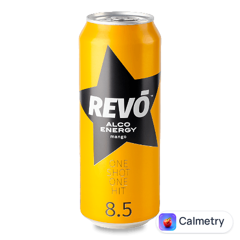 Напій енергетичний Revo Манго слабоалкогольний з/б, 0,5л