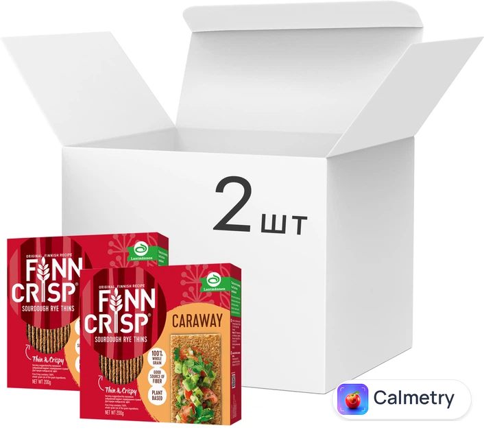 Упаковка Сухариків Finn Crisp Caraway житніх з кмином 200 г х 2 шт