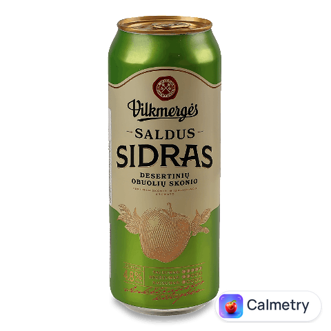 Сидр Vilkmerges Sweet яблучний з/б, 0,5л