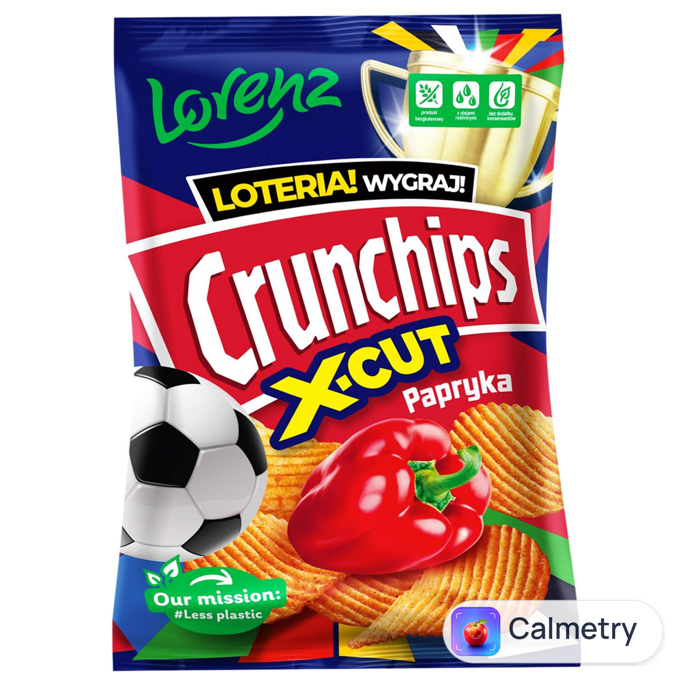 Чипси Crunchips X-Cut хвилясті зі смаком паприки 140г