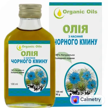 Олія Organic Oils з насіння чорного кмину холодного віджиму 100 мл