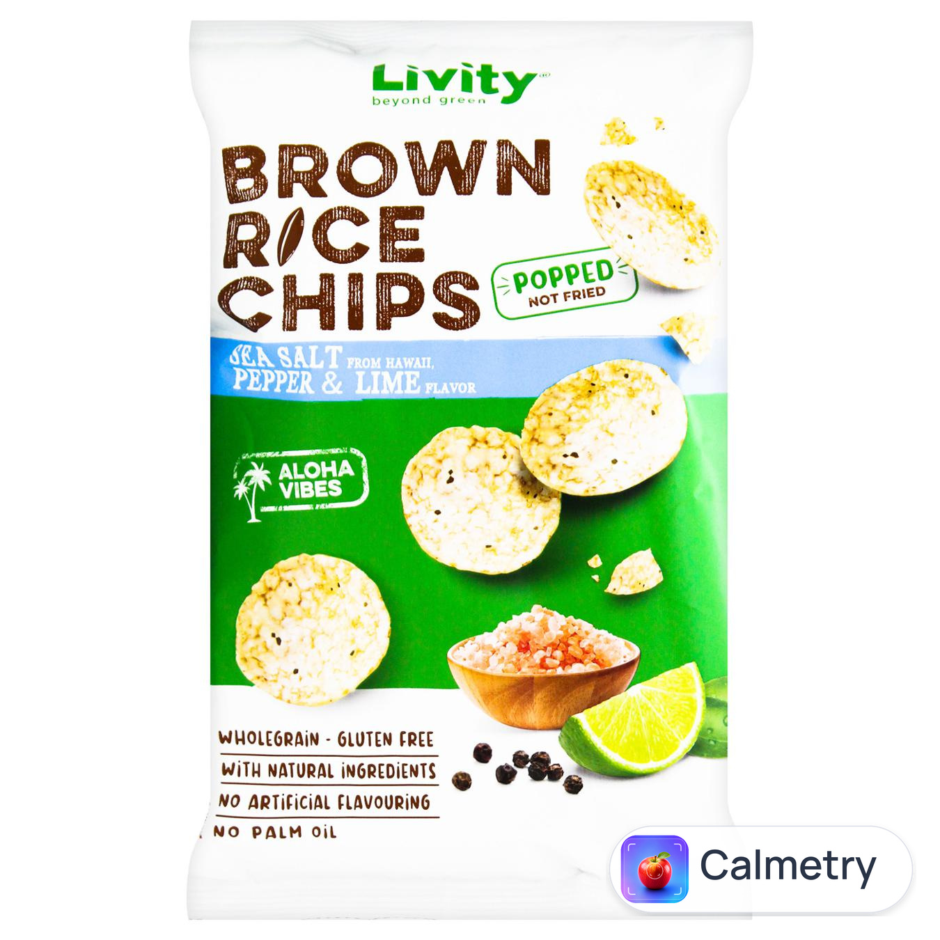 Чипси Livity рисові морська сіль і лайм 60г