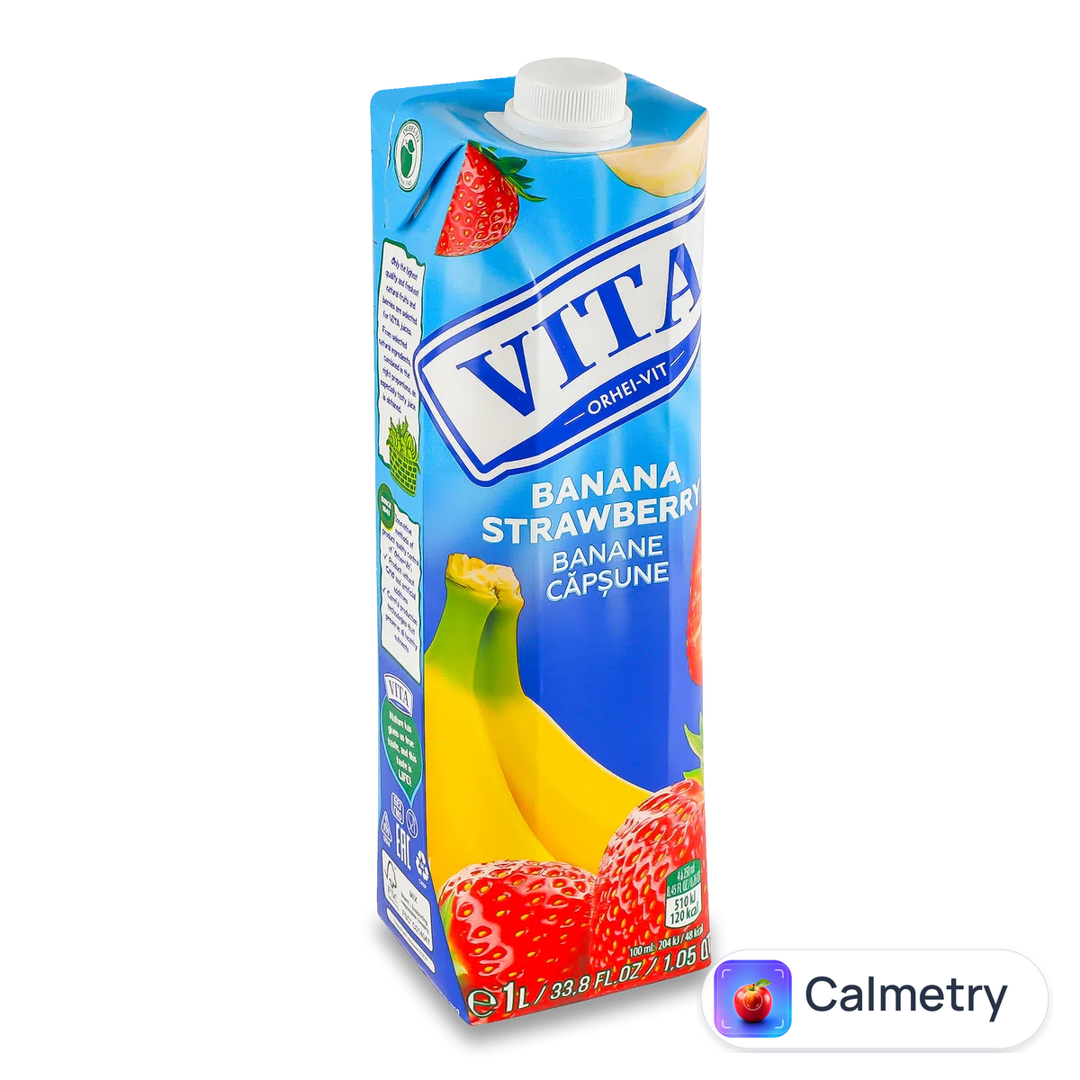 Нектар Vita банан-полуниця 1л