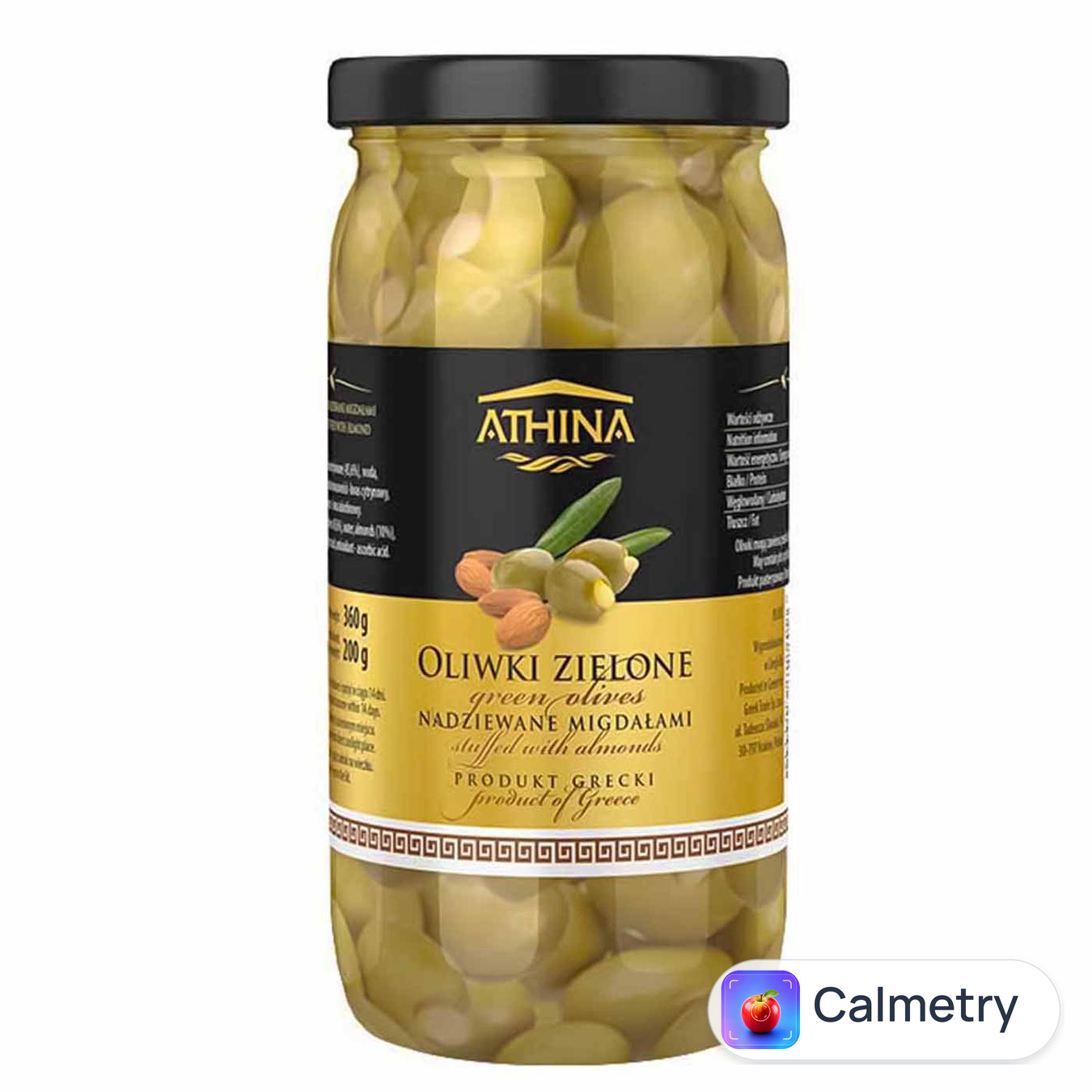Оливки Athina з мигдалем 360г
