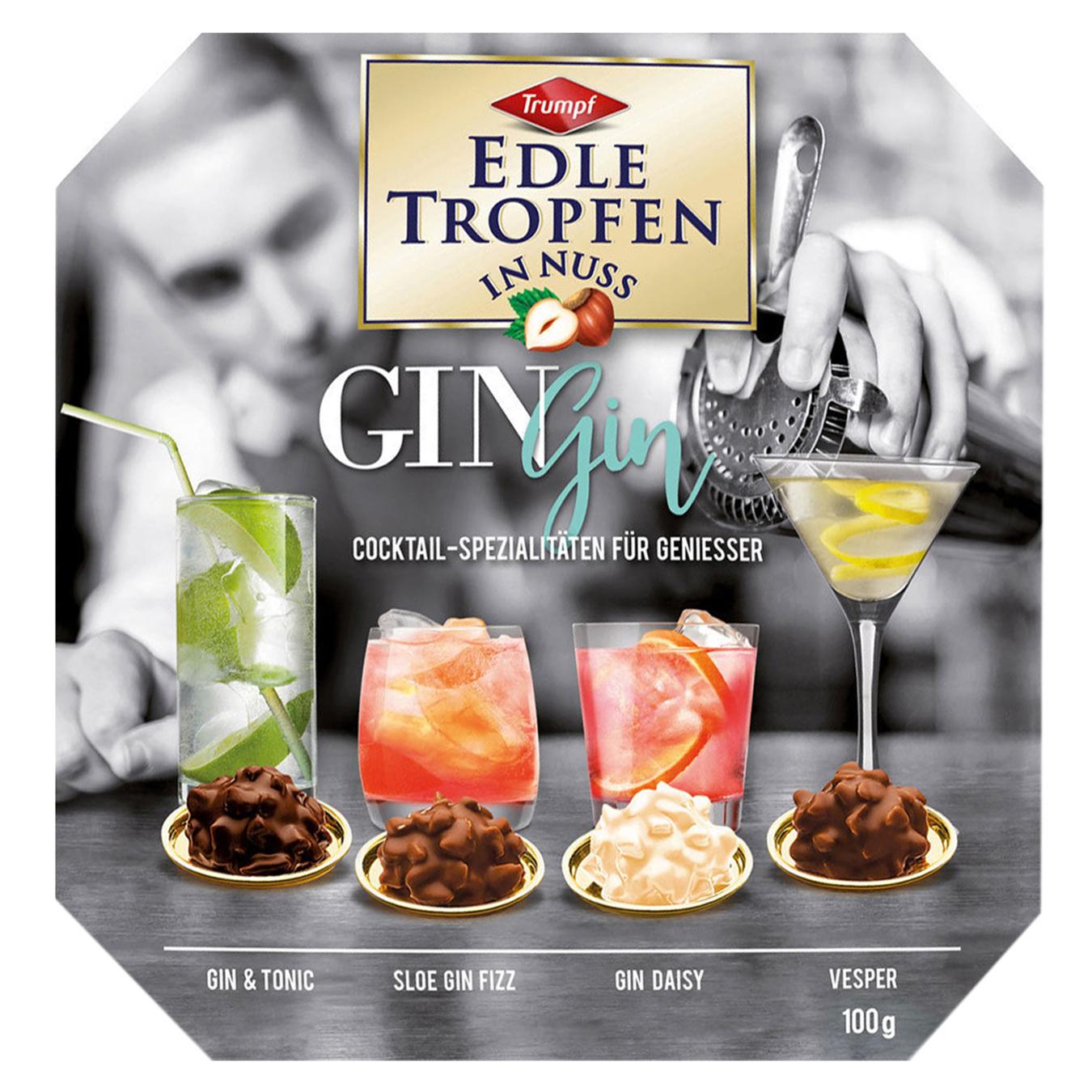 Цукерки Trumpf Edle Tropfen In Nuss Gin Gin 100г — фото продукту