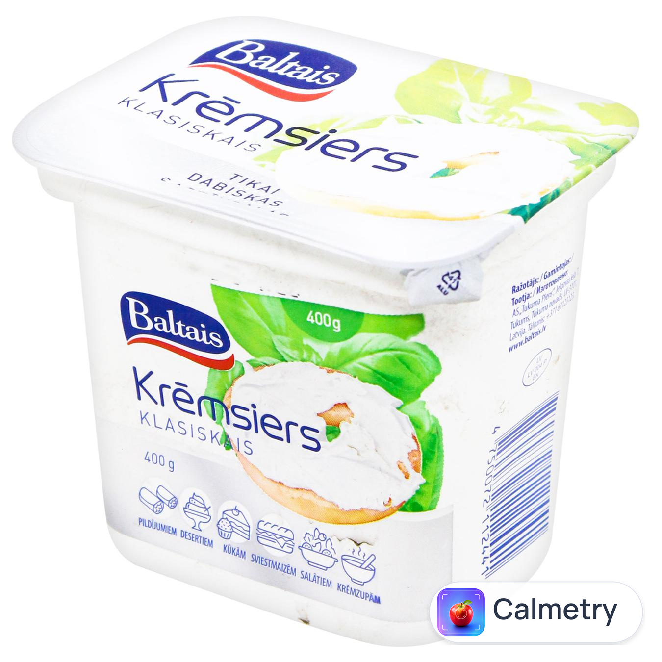 Крем-сир Baltais Класичний 55% 400г