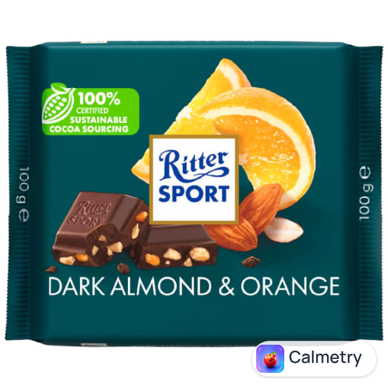 Шоколад чорний Ritter Sport мигдаль і апельсин 100г