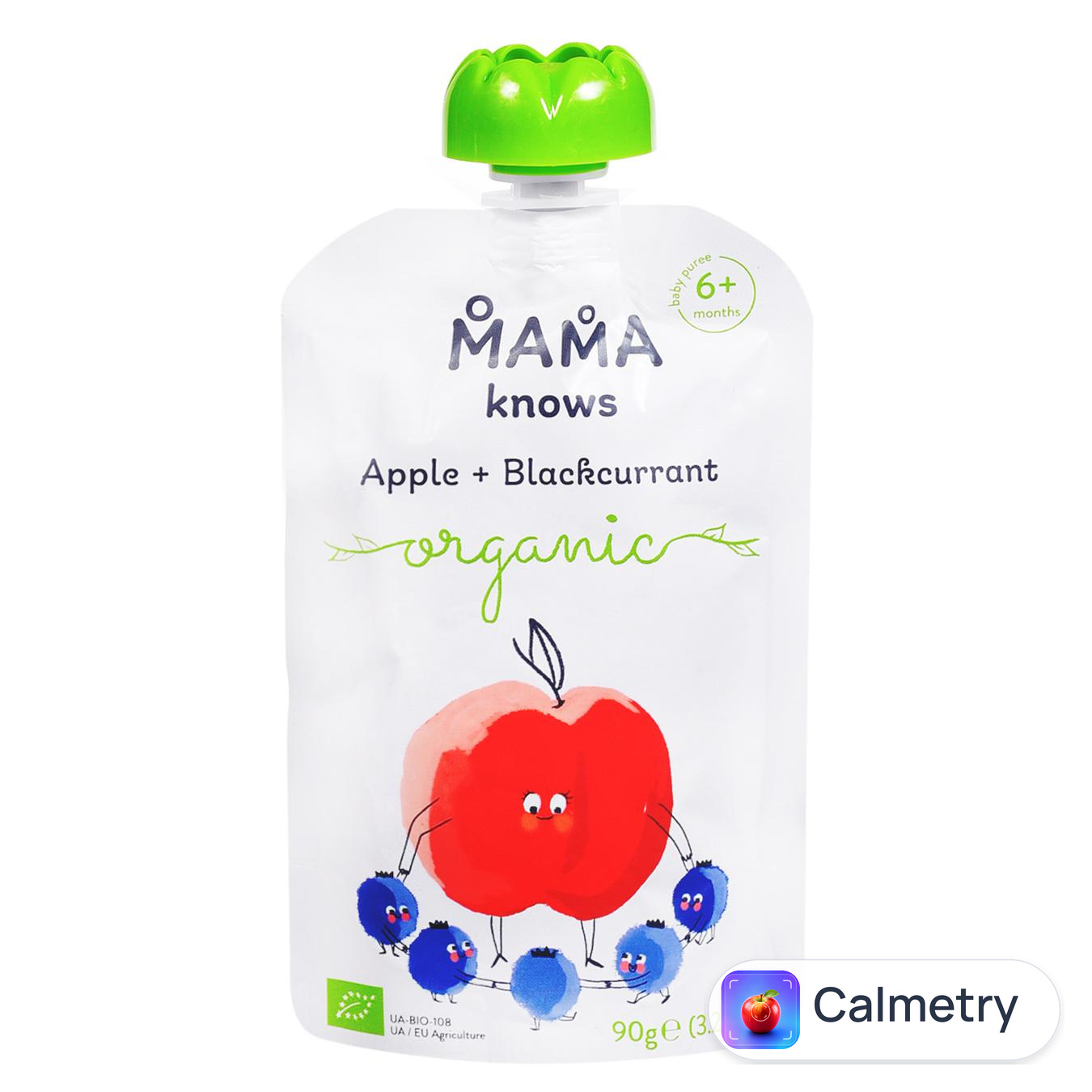 Пюре Mama knows органічне яблуко-чорна смородина 90г