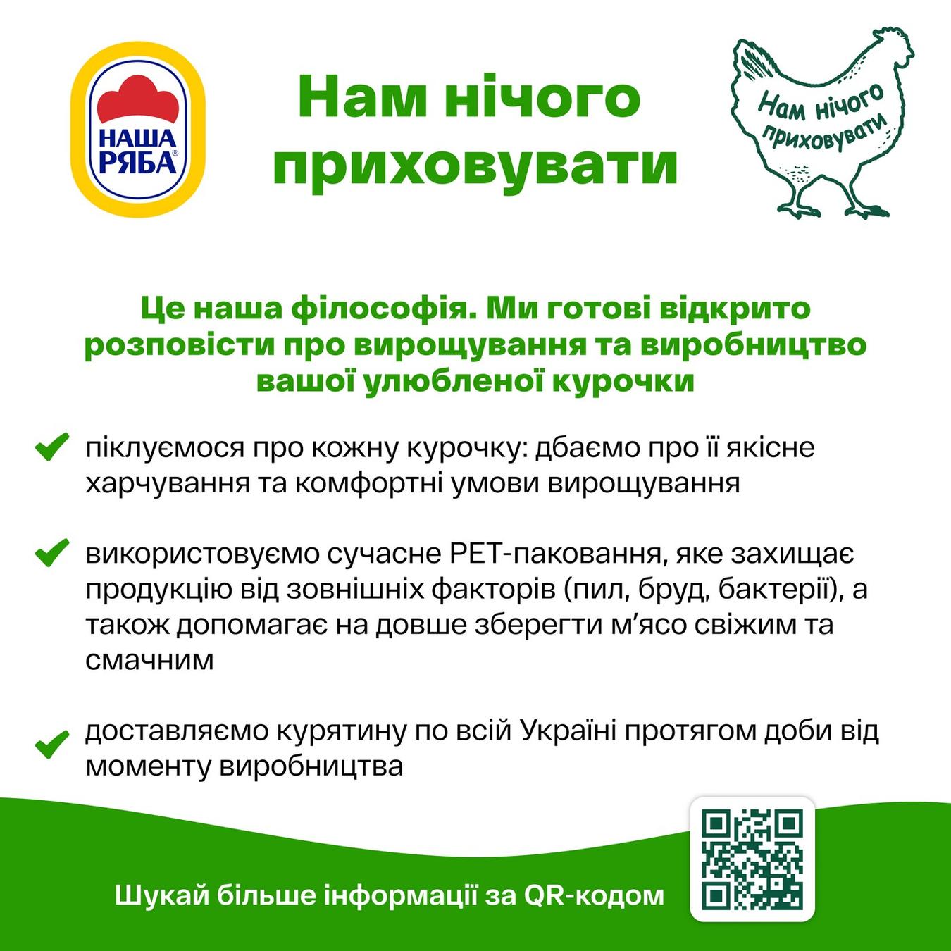 Філе куряче Наша Ряба охолоджене ~1,1кг — фото продукту