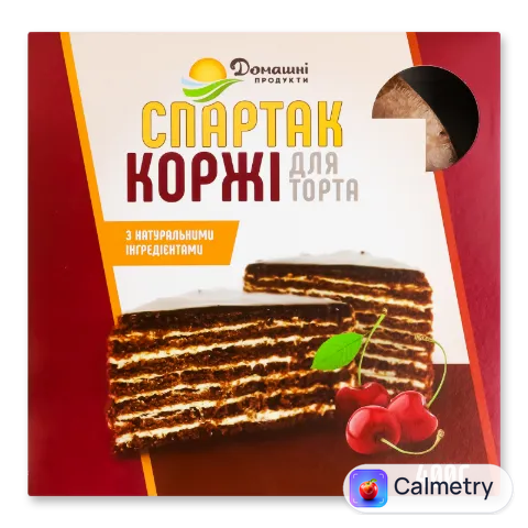 Коржі «Домашні продукти» «Спартак» шоколадні