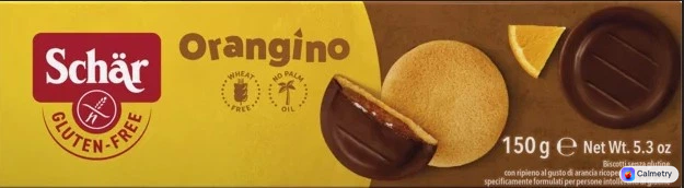 Печиво без глютену з апельсиновою начинкою "Orangino" Dr. Schar 150 г