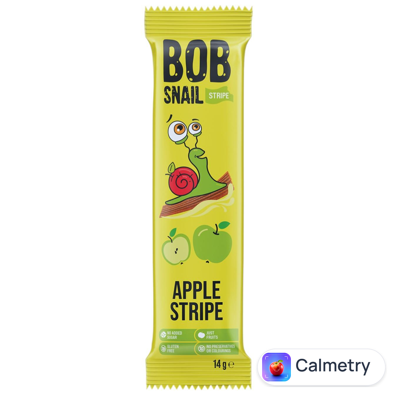 Цукерка Bob Snail Яблучний страйп 14г