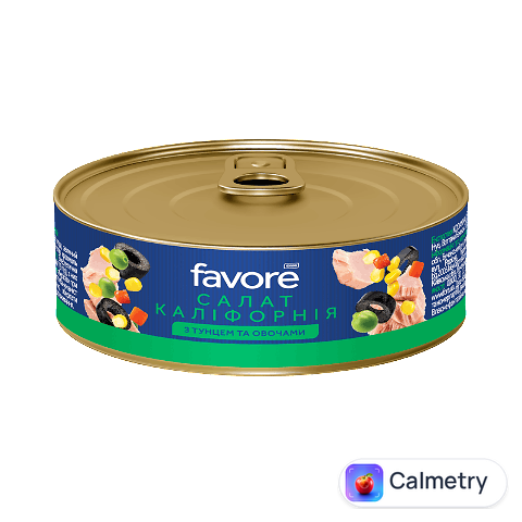 Салат Favore Каліфорнія з тунцем та овочами, 160г