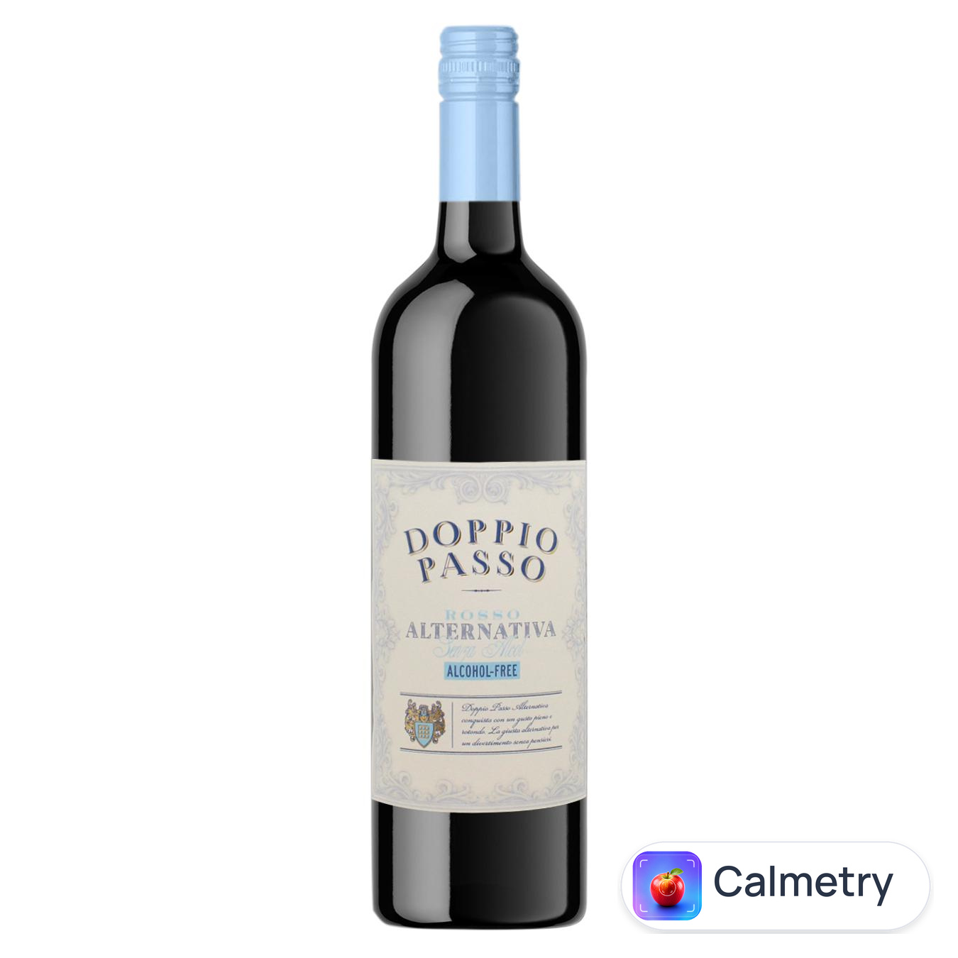 Напій винний Doppio Passo Alternativa червоний напівсолодкий безалкогольний 0,75л — фото продукту