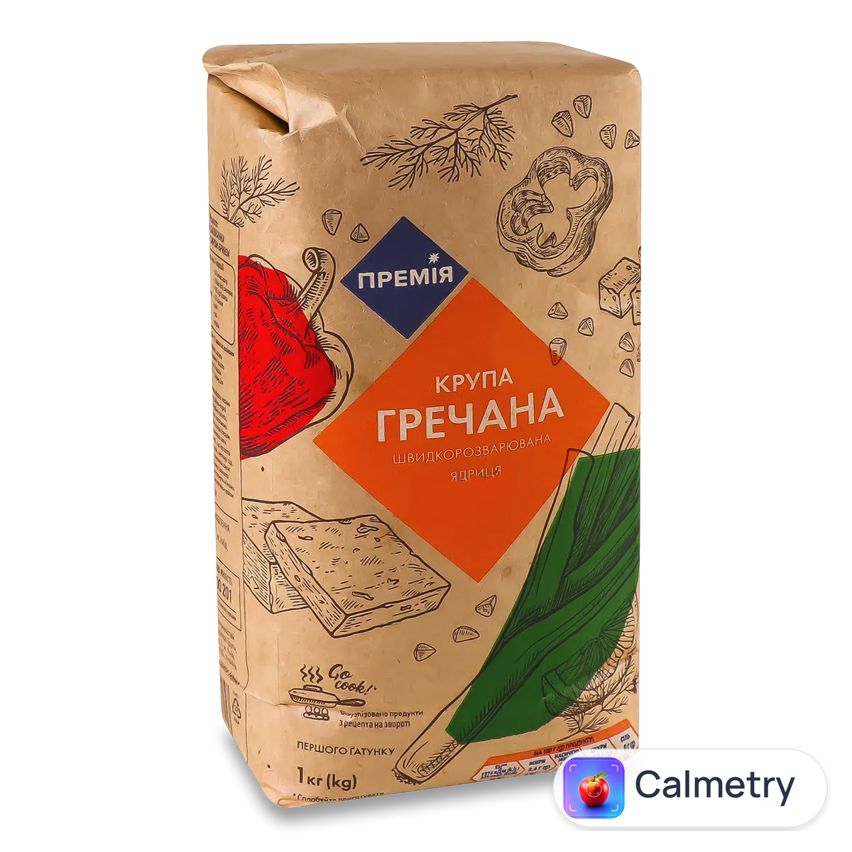 Крупа гречана «Премія»® ядриця швидкорозварювана, паперовий пакет 1кг
