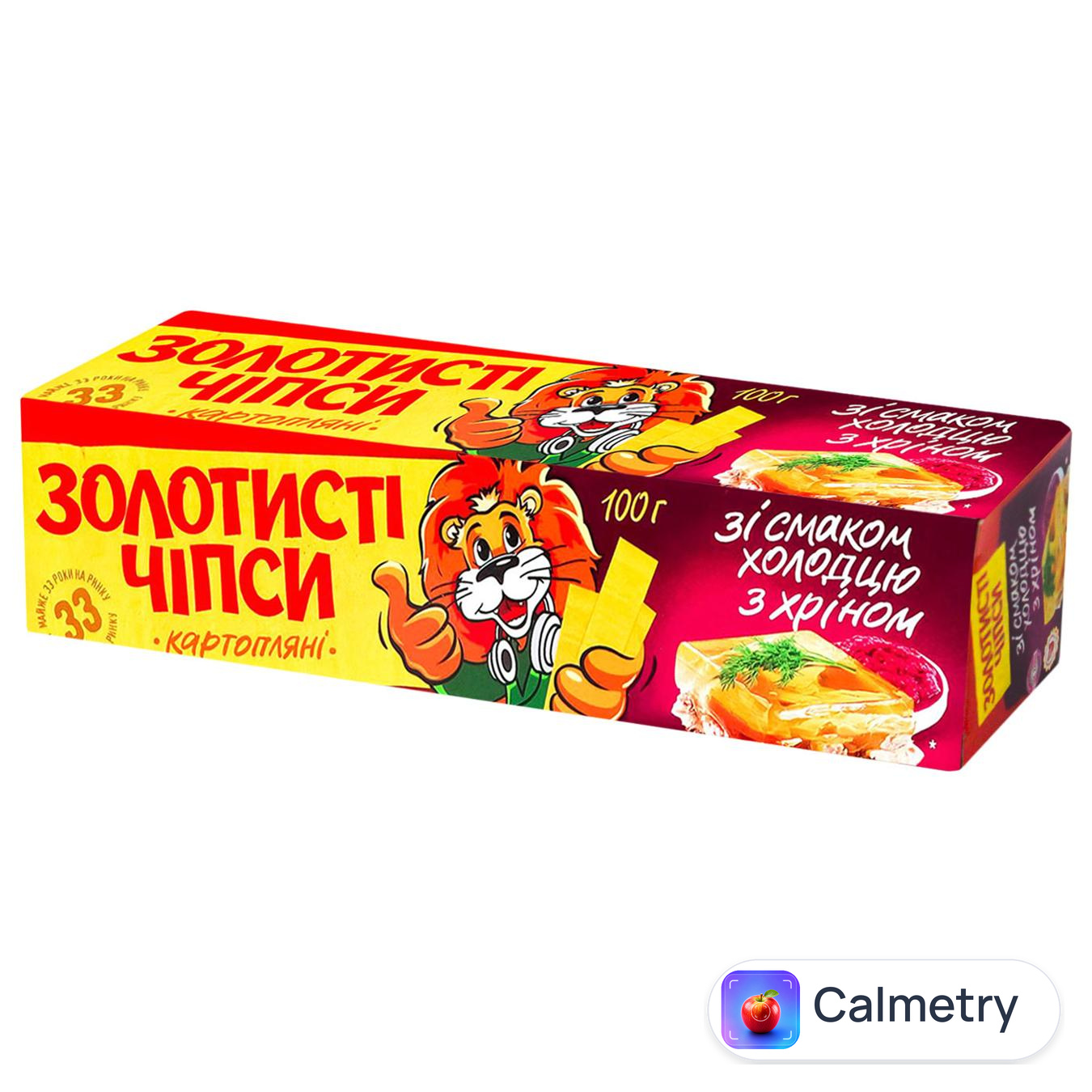 Чипси Золотисті картопляні зі смаком холодцю з хріном 100г