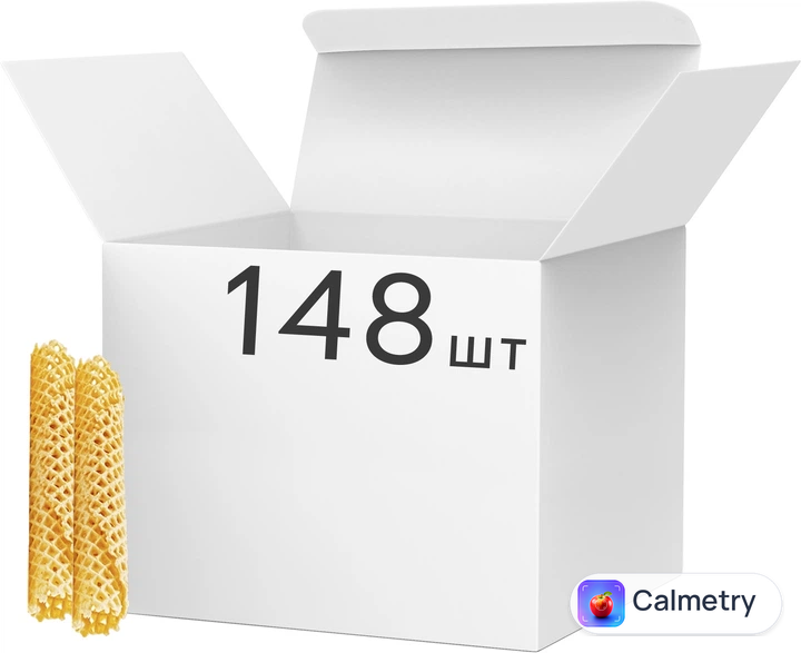 Упаковка вафельних трубочок LEKORNA солодких 17 г х 148 шт.