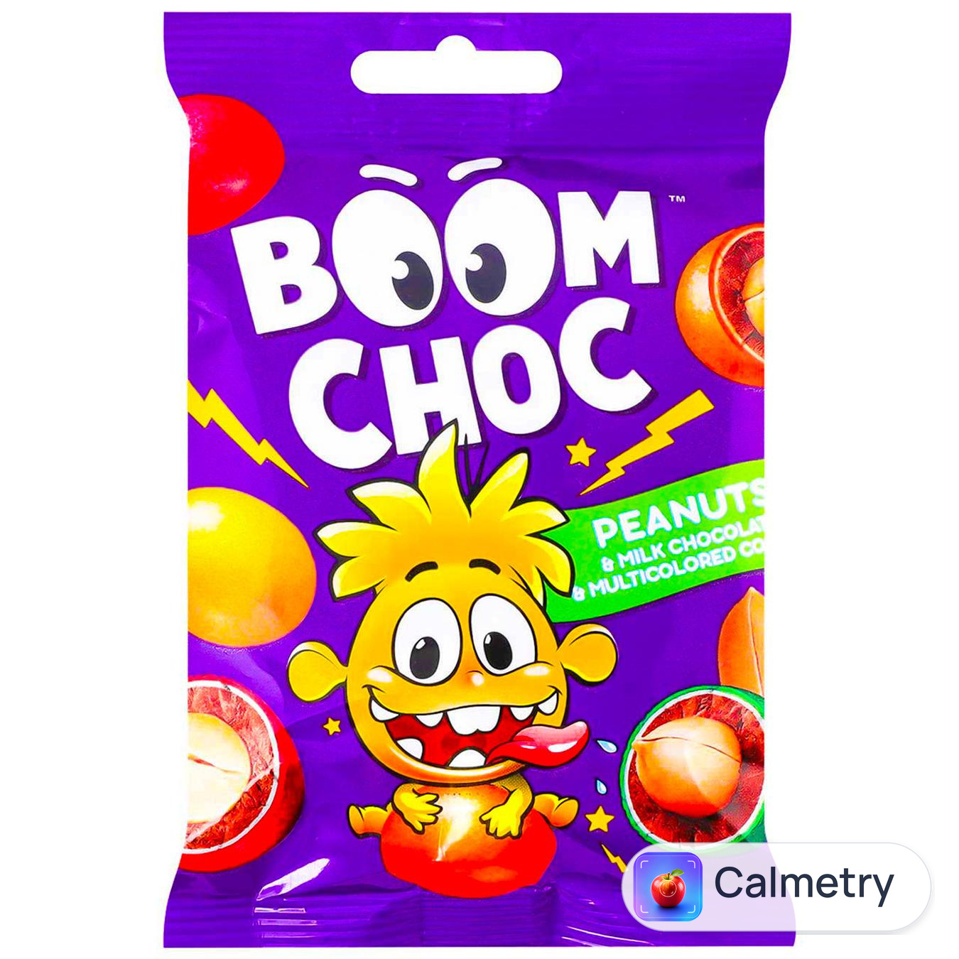 Драже Boom Choc Арахіс у молочному шоколаді та різнокольоровій глазурі 80г