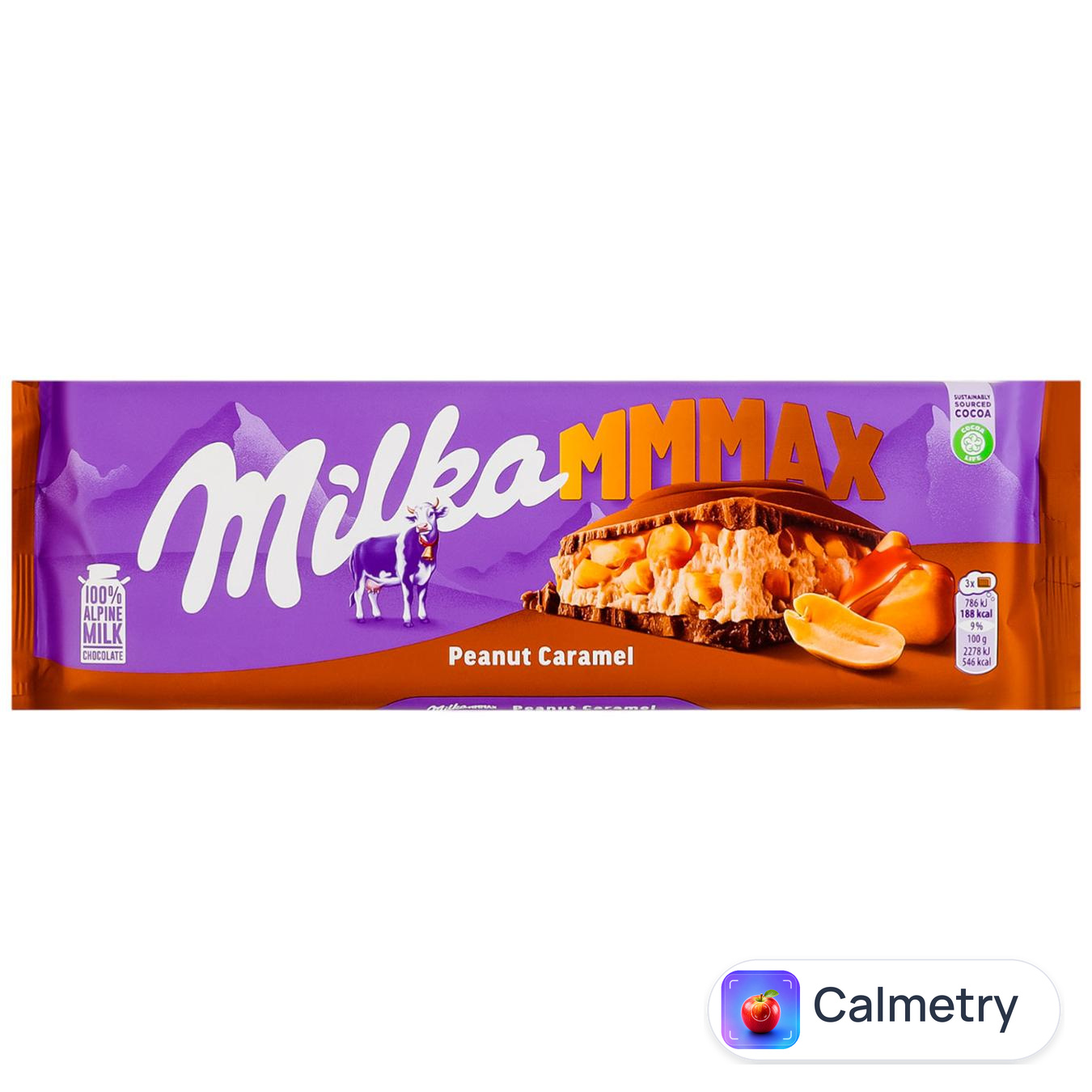 Шоколад молочний Milka з карамельної начинкою з арахісом і арахісовою начинкою з повітряним рисом і шматочками арахісу 276г — фото продукту