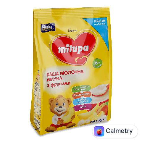 Каша манна Milupa з фруктами від 6-ти місяців, 210г