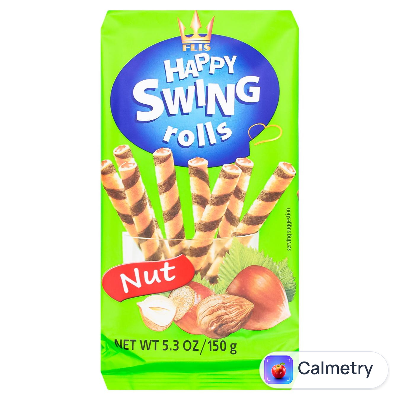 Трубочки вафельні Flis Swing з начинкою лісовий горіх 150г