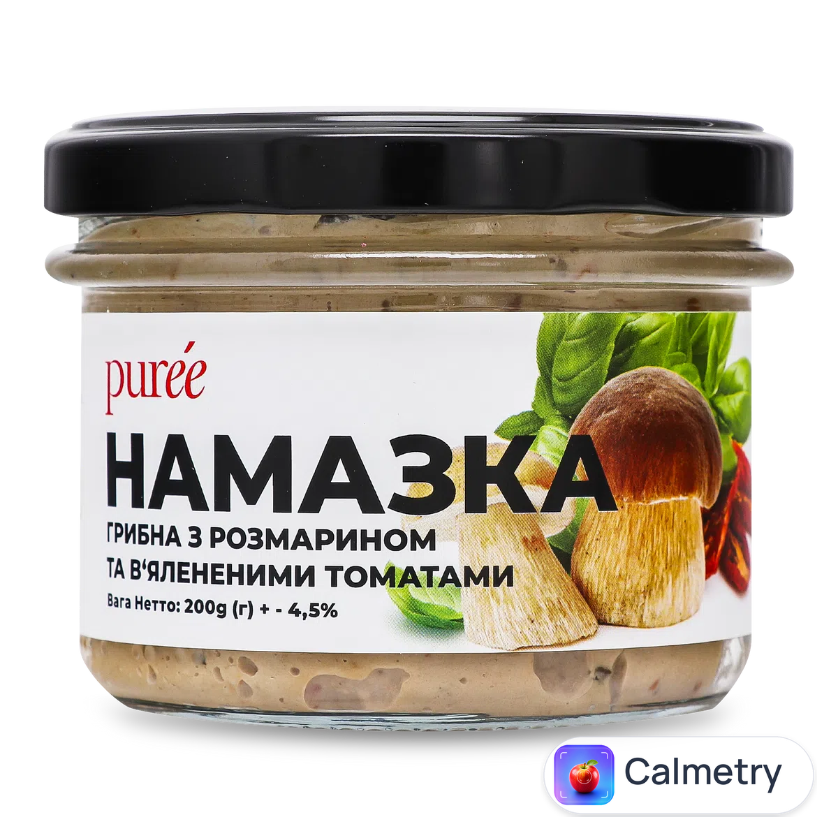 Намазка «Лавка Традицій» Puree грибна з розмарином і в'яленими томатами 200г