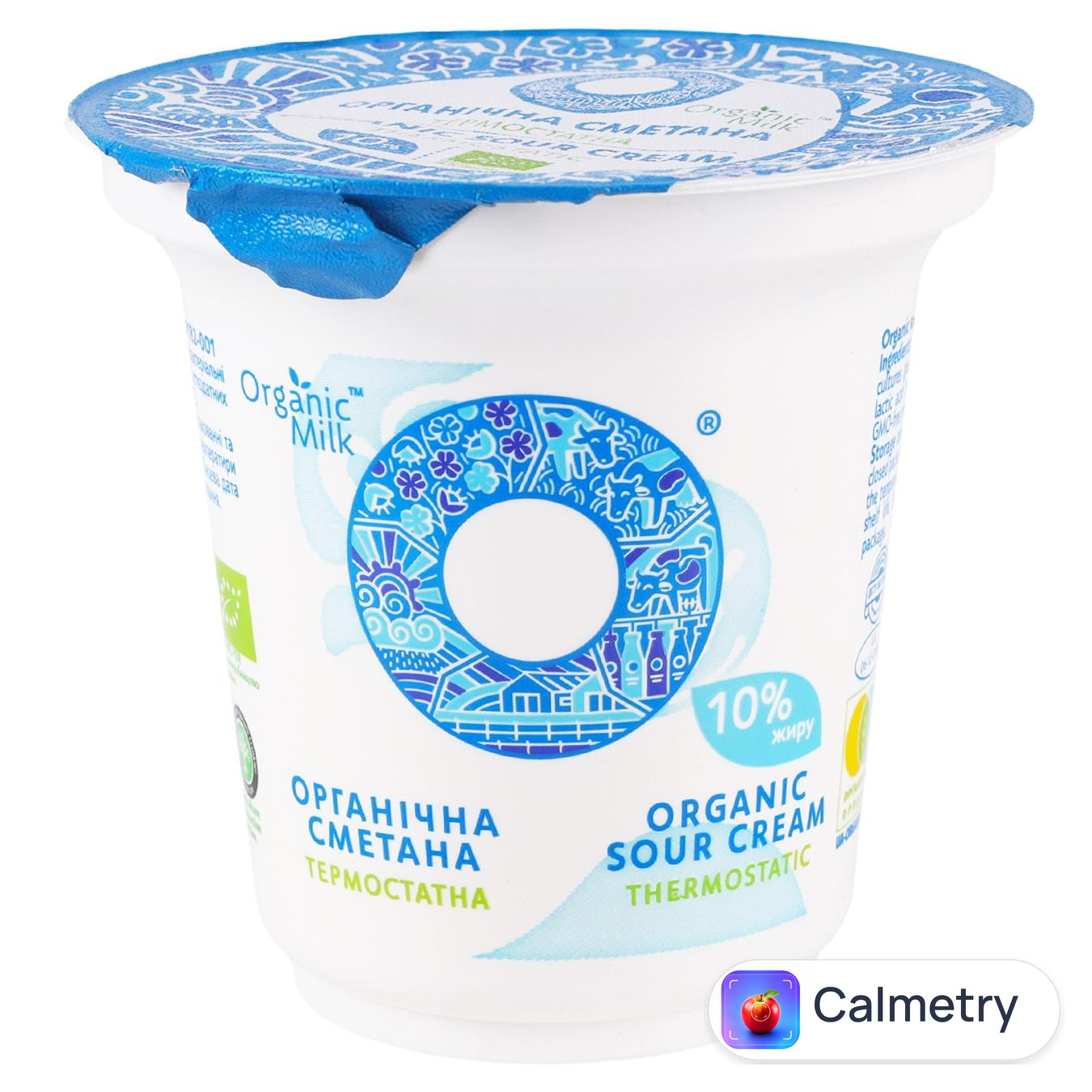Сметана Organic Milk термостатна 10% 250г