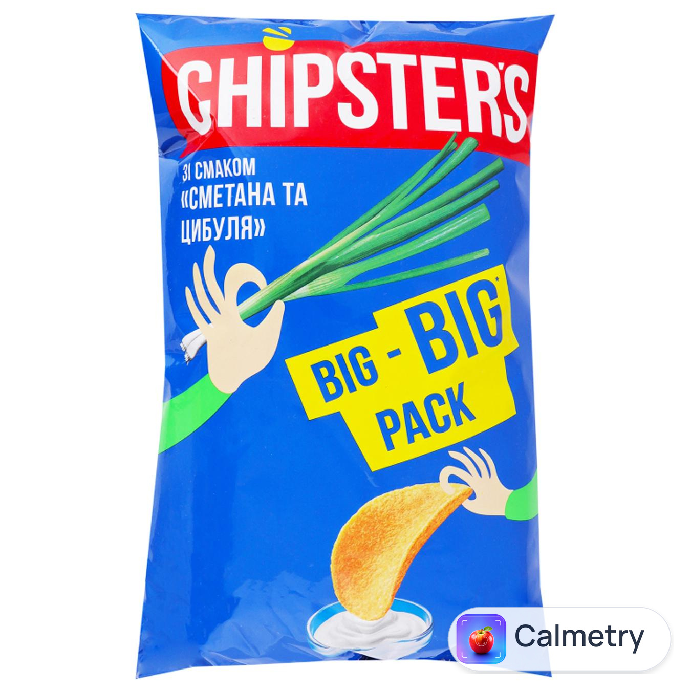 Чипси Chipster's зі смаком сметани та цибулі 150г — фото продукту