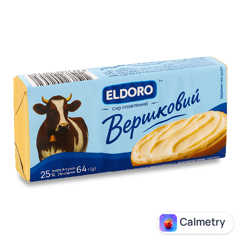 Сир плавлений Eldoro Вершковий 25% брикет, 64г