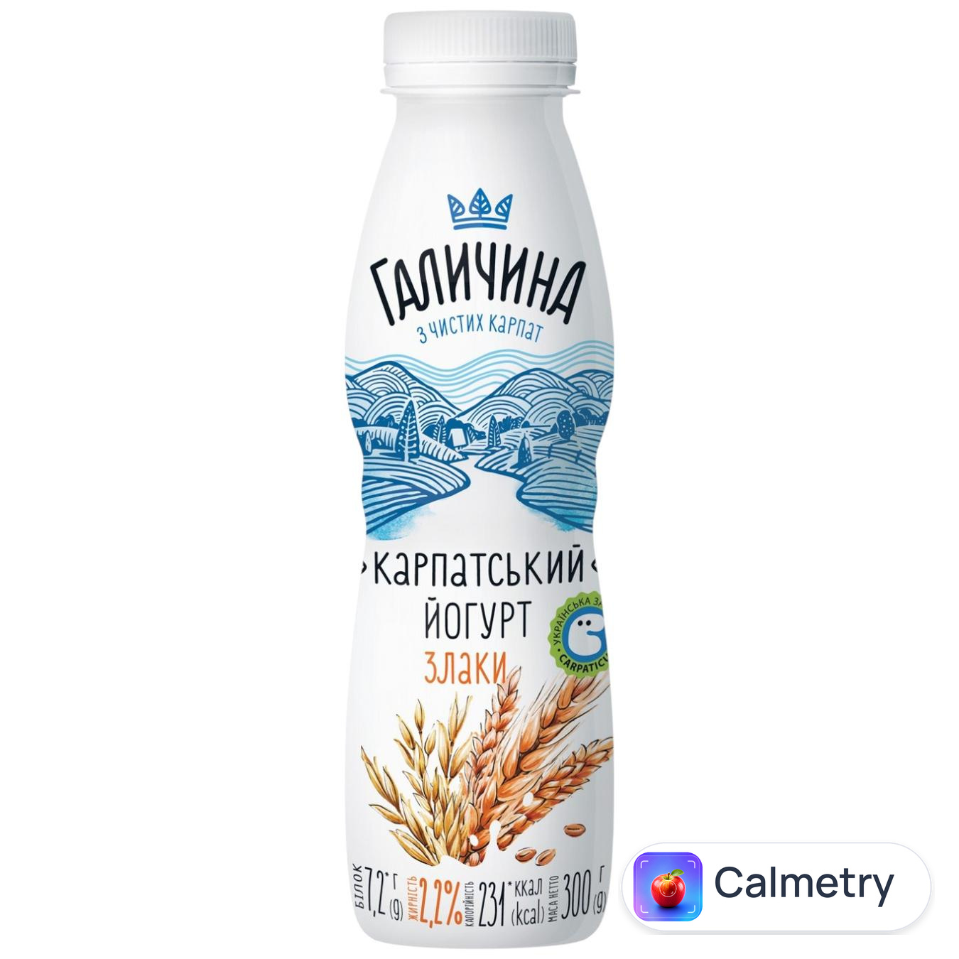 Йогурт Галичина Карпатський Злаки 2,2% 300г