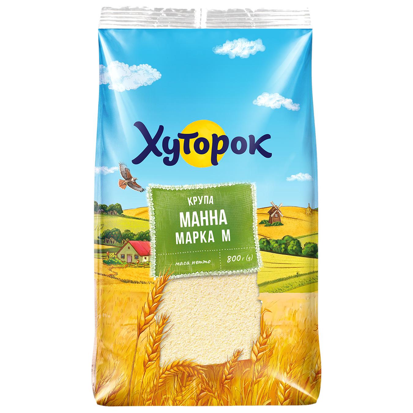 Крупа манна Хуторок 800г — фото продукту