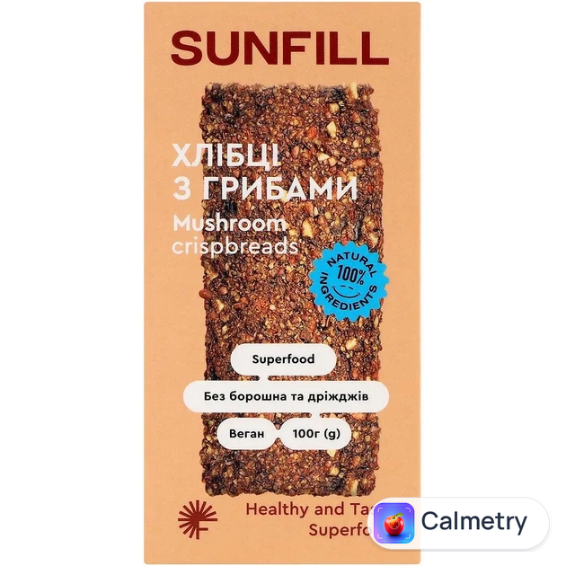 Хлібці Sunfill з грибами 100г