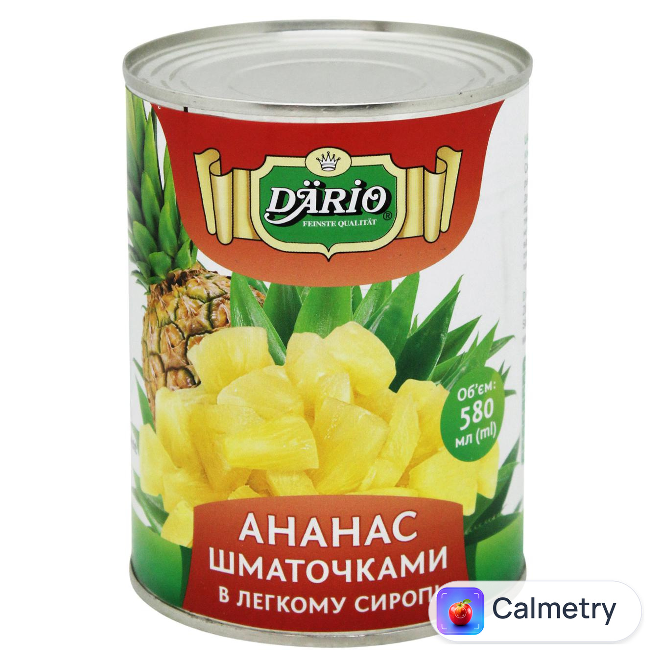 Ананас Dario шматочки в сиропi 580мл — фото продукту