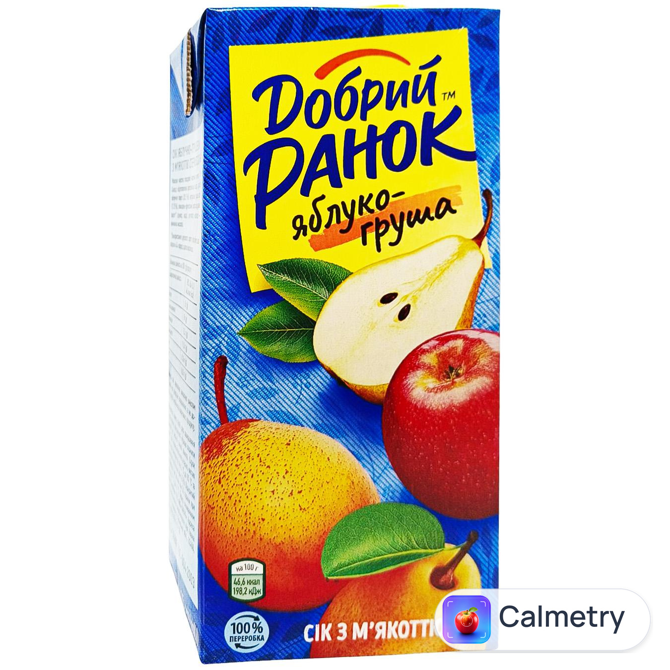 Сік Добрий Ранок Груша-яблоко 1л — фото продукту