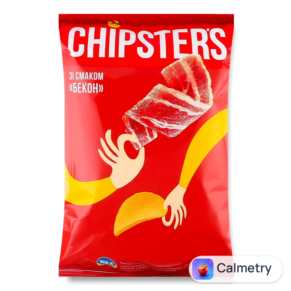 Чипси Flint Chipster's натуральні зі смаком бекону 130г