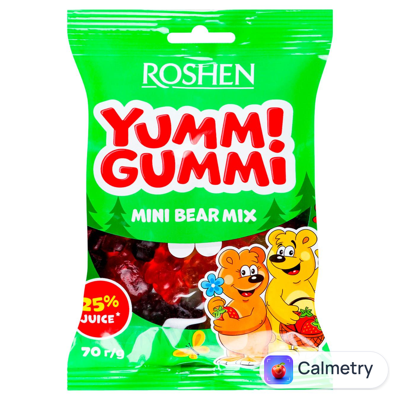 Цукерки Roshen Yummi Gummi Mini Bear Mix 70г — фото продукту