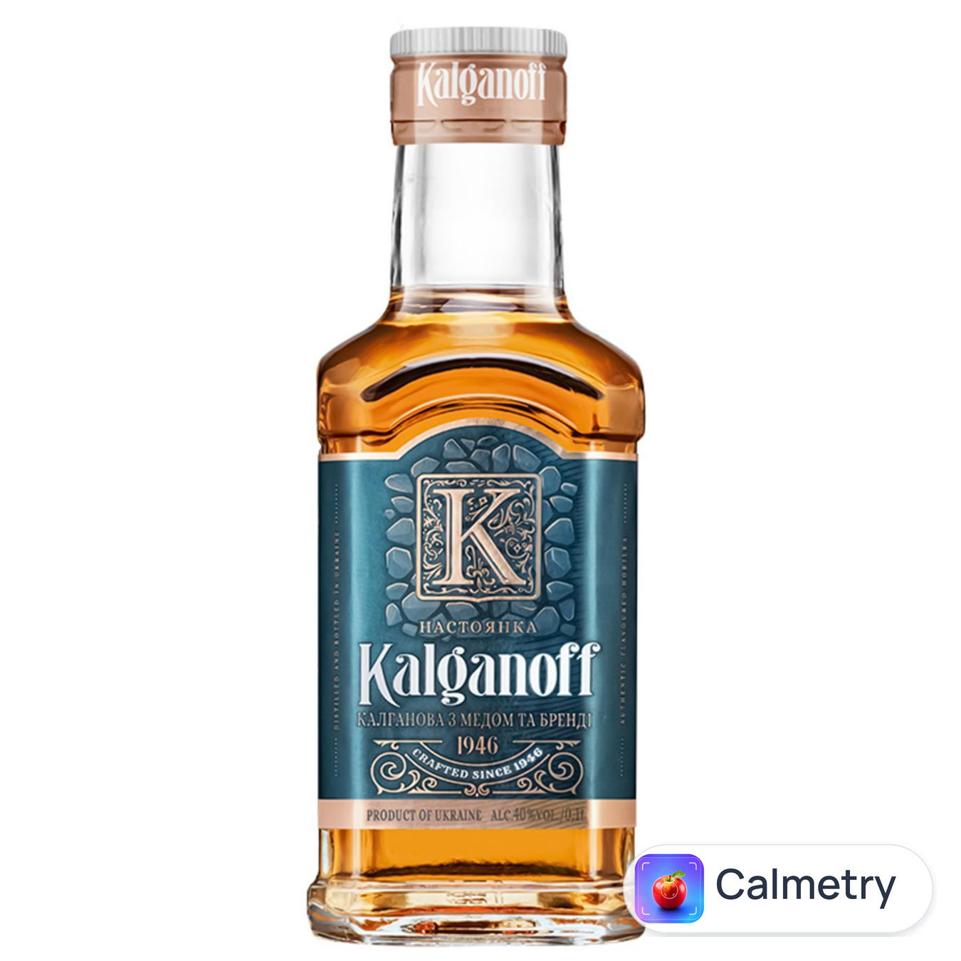 Настоянка Kalganoff Калганова з медом та бренді 40% 100мл — фото продукту