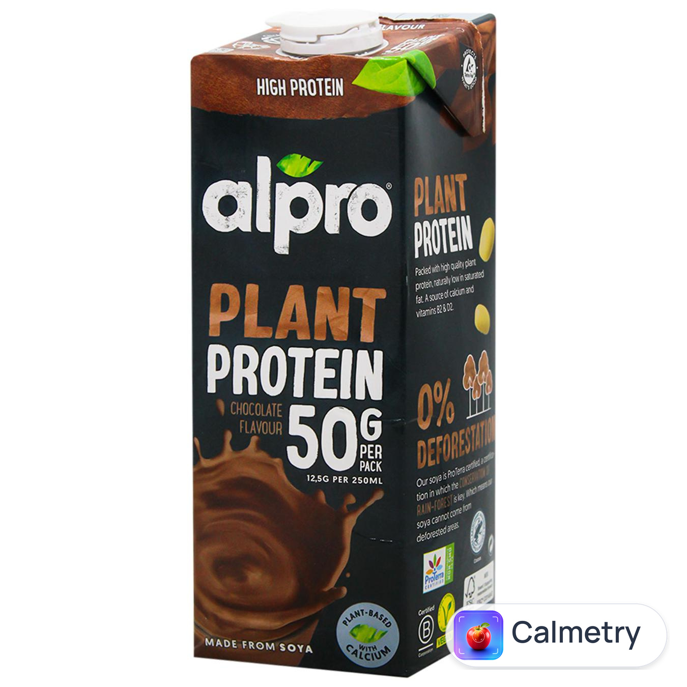 Напій соєвий Alpro Plant Protein зі смаком шоколаду 1л — фото продукту