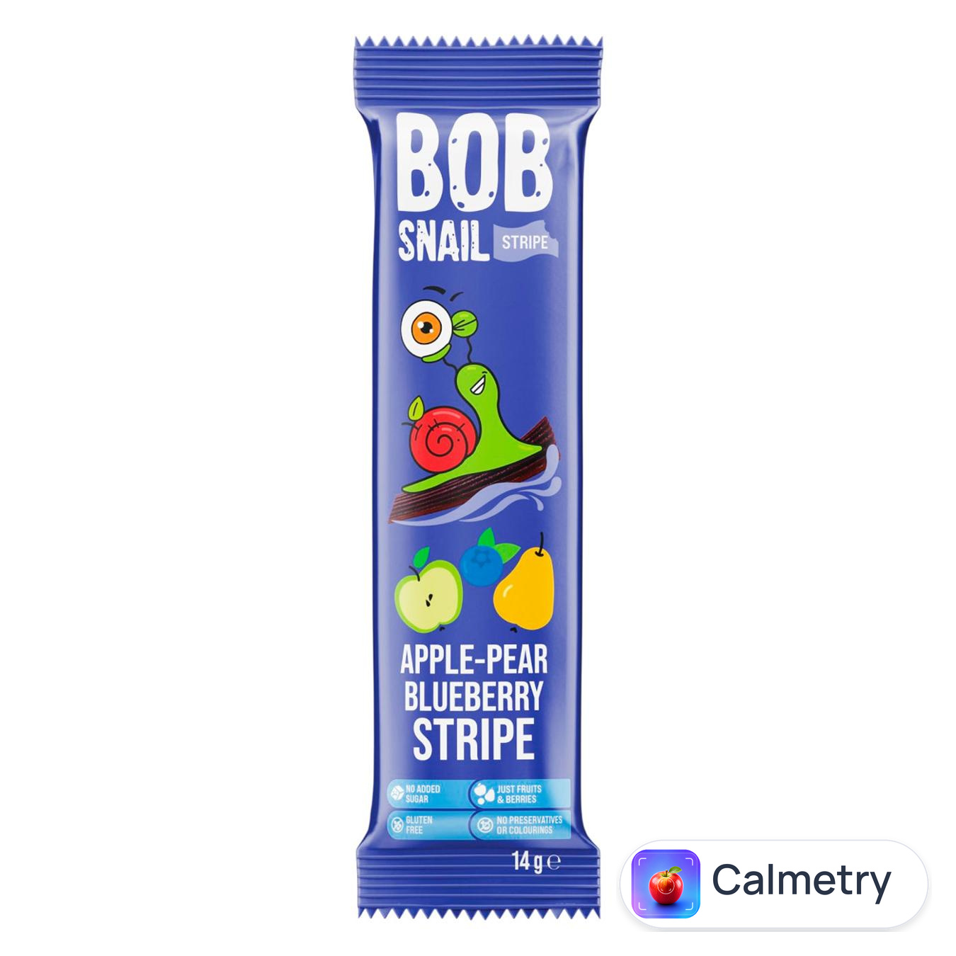 Цукерки Bob Snail Яблуко-груша-чорниця страйп 14г — фото продукту