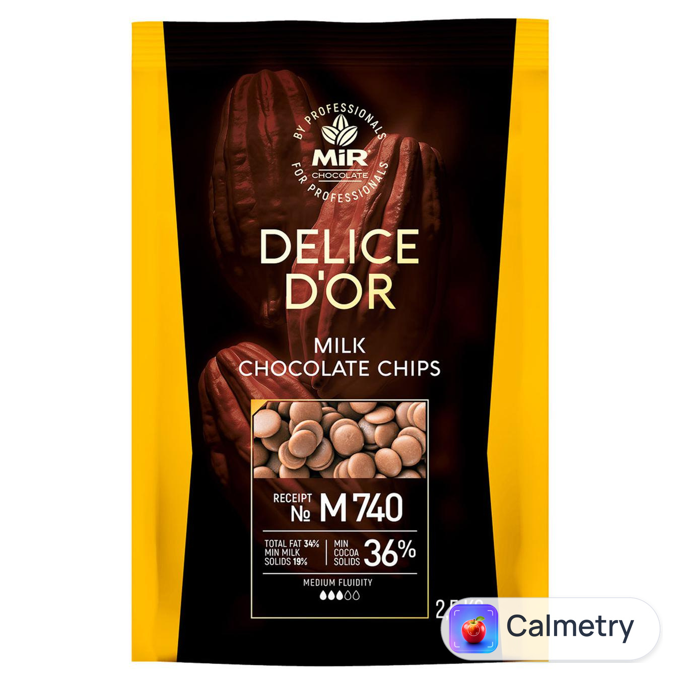 Шоколад молочний MiR Delice D'or диски М740 36% 2,5кг