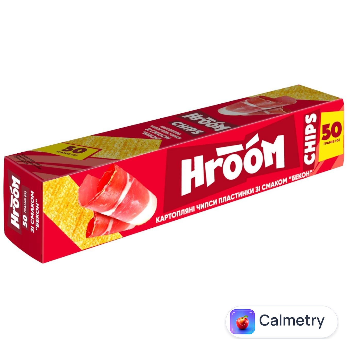 Чипси картопляні Hroom зі смаком бекону 50г
