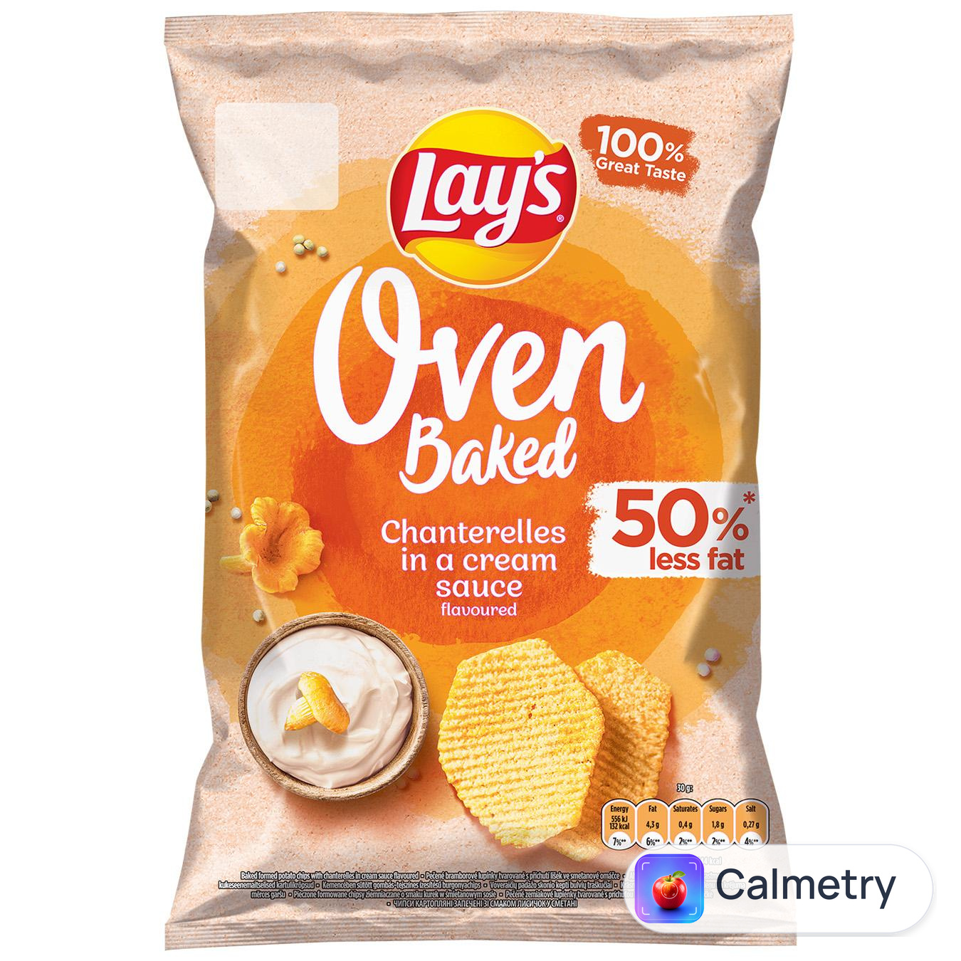 Чипси Lay's Oven Baked зі смаком лисичок у сметані 110г