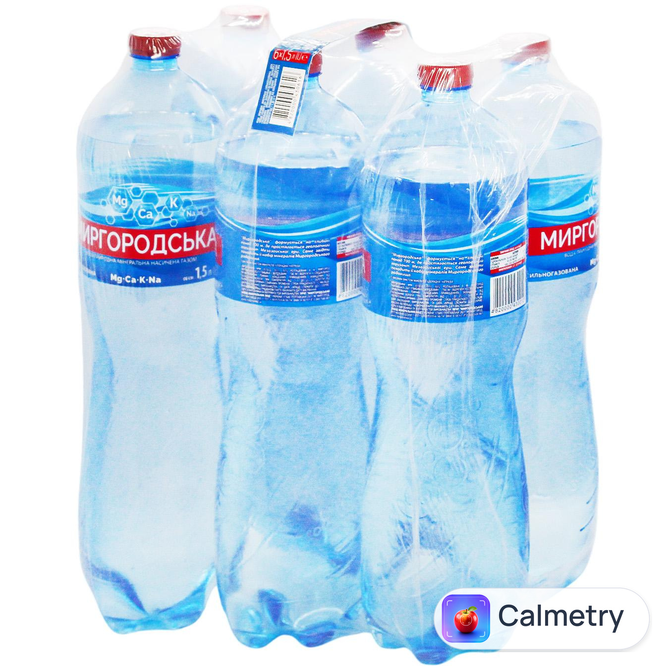 Вода мінеральна Миргородська сильногазована 1,5л 6шт