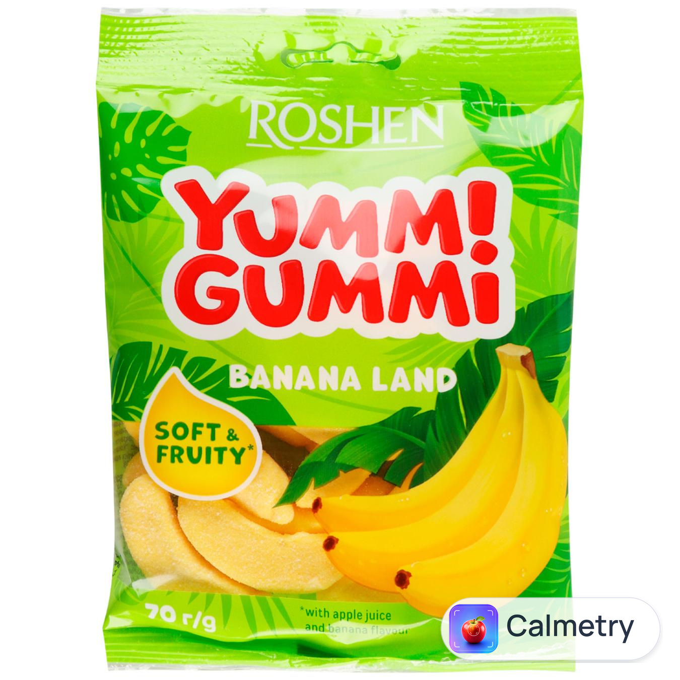 Цукерки Roshen Yummi Gummi Banana Land 70г — фото продукту