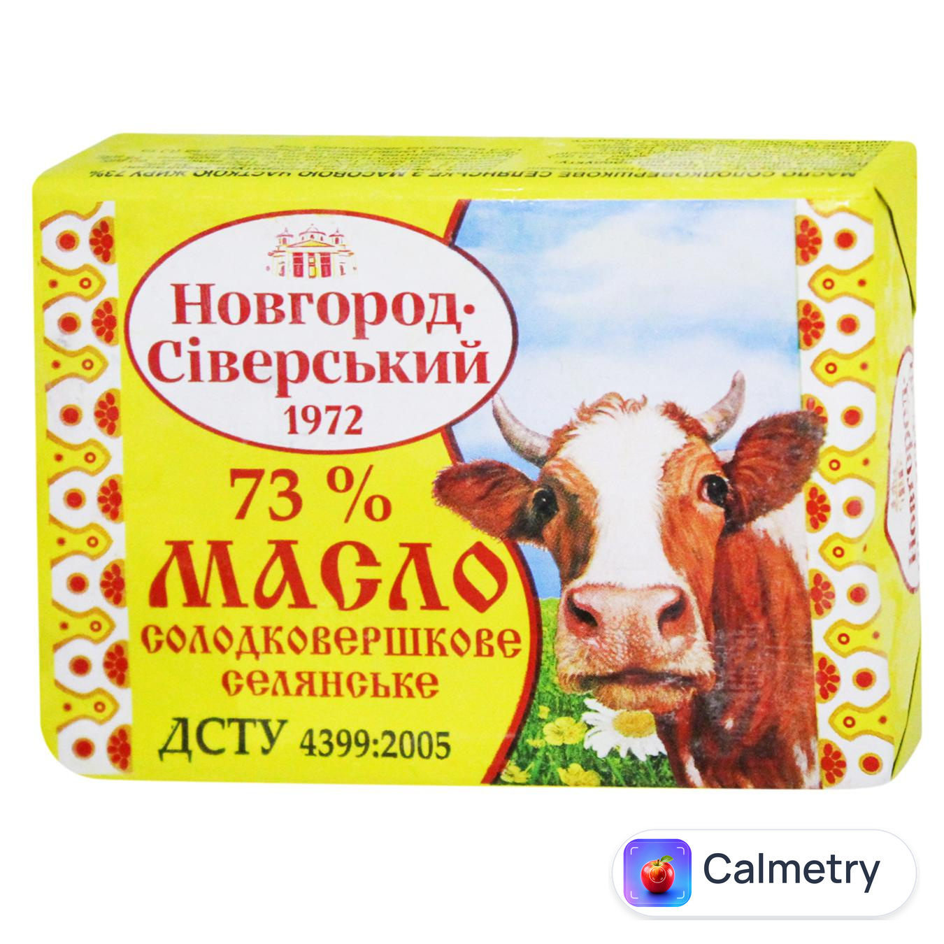 Масло Новгород-Сіверський солодковершкове 73% 180г — фото продукту