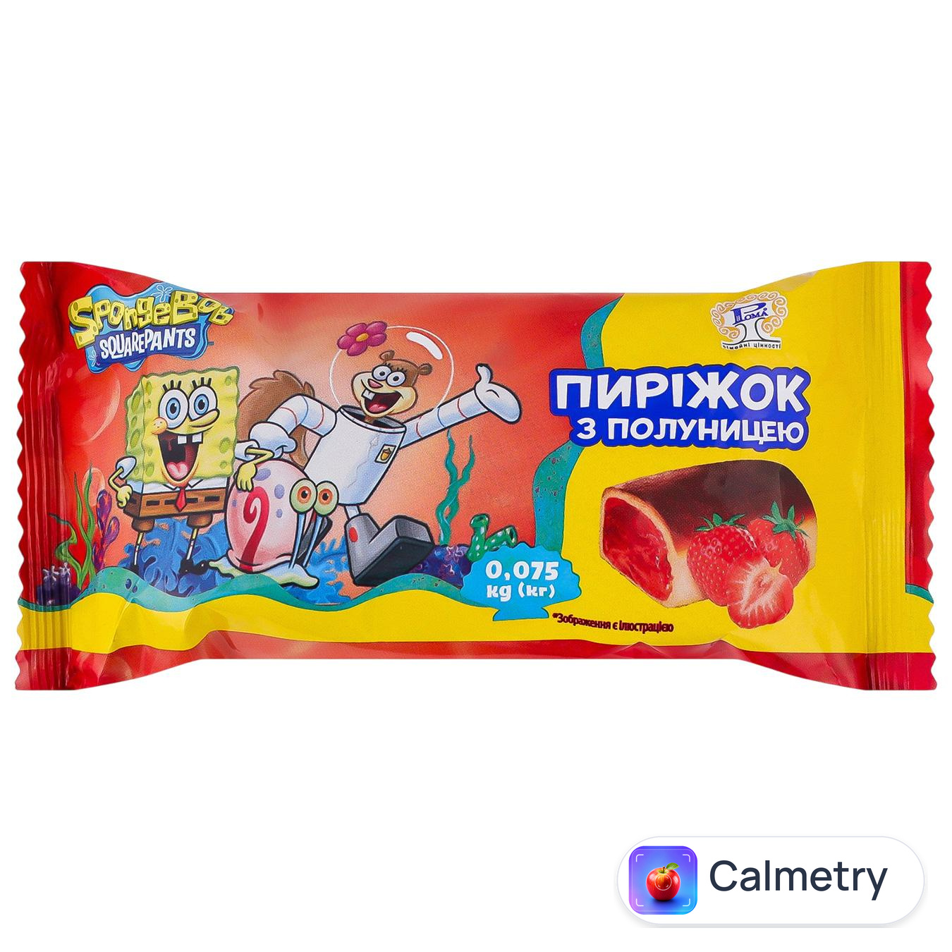 Пиріжок Рома Губка Боб з полуницею 75г