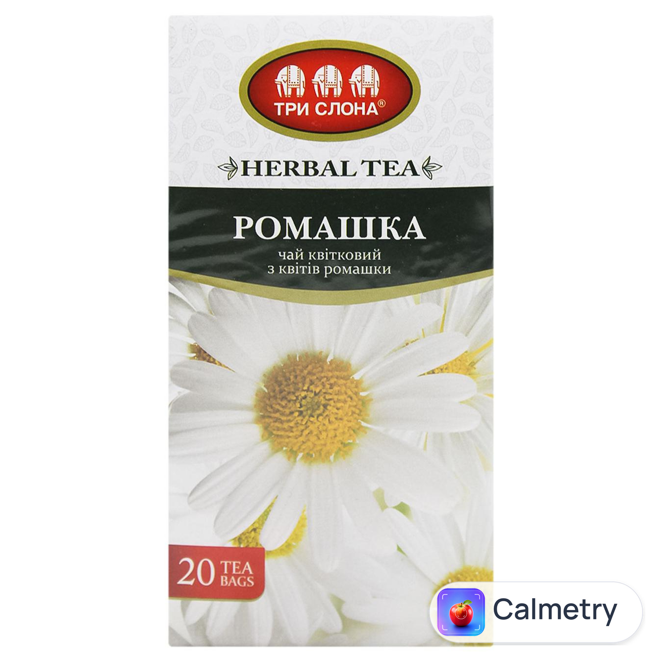 Чай квітковий Три Слона Ромашка 1г*20шт — фото продукту