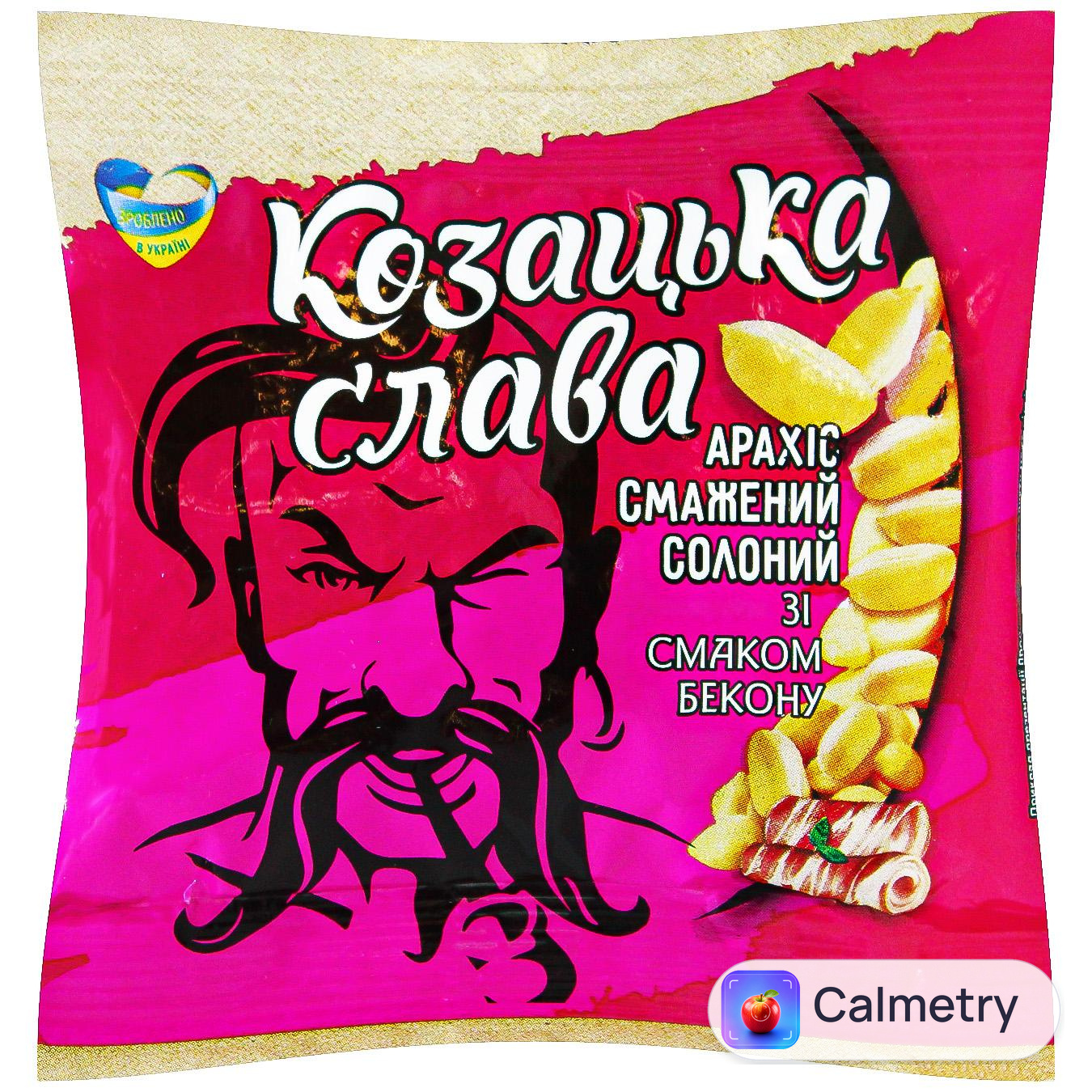 Арахіс Козацька Слава смажений солоний зі смаком бекону 30г — фото продукту