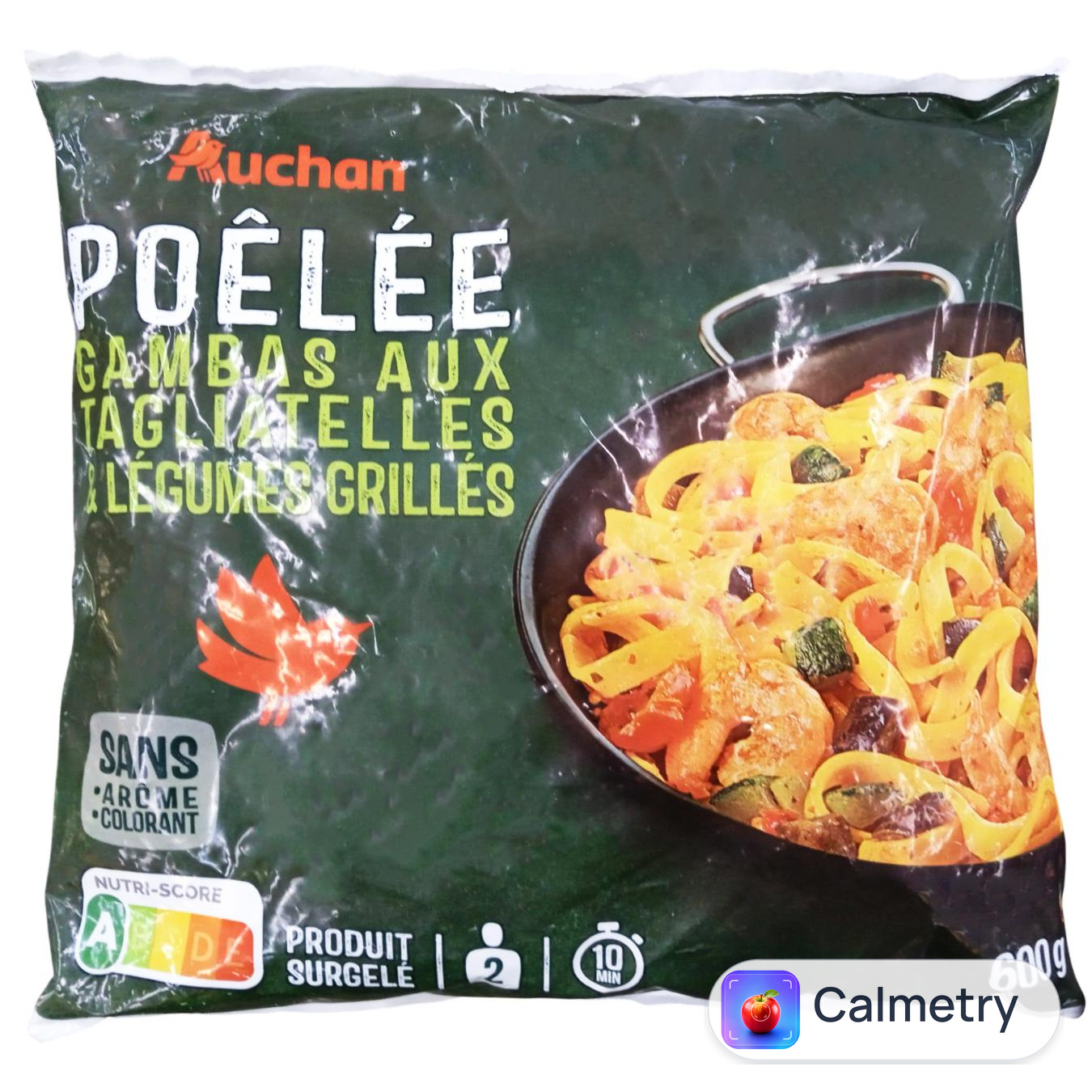 Паста Auchan з креветками та овочами заморожена 600г