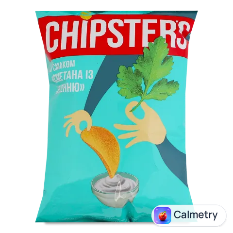 Чипси Chipster's картопляні зі смаком сметани із зеленню